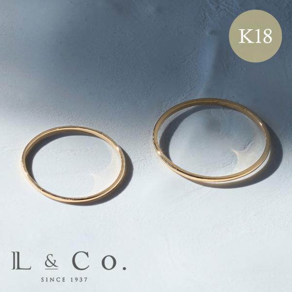 K18 18金 リング イエローゴールド レディース ピンキーリング シンプル 重ね付け 普段使い ...