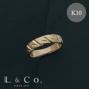 10金 リング 指輪 K10 ゴールド 地金 ゴージャス 太めリング プレゼント メンズ レディース L＆Co.（エルアンドコー）