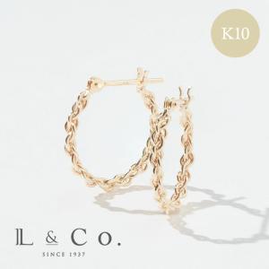 Jewel closet by L&Co. ピアス K10 デザインフープ レディース