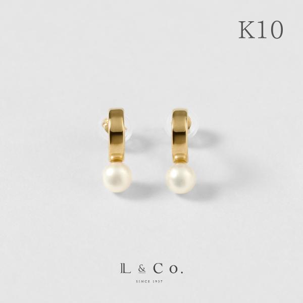 K10  ピアス   淡水パール パール 真珠  大人 ギフト　参列 結婚式 オケージョン L&amp;Co...