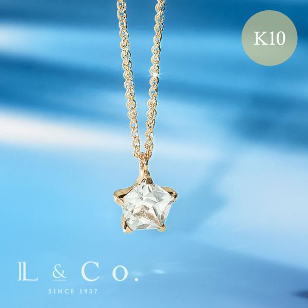 ネックレス レディース 10金 K10 イエローゴールド チェーン 揺れる クォーツ シンプル  ス...