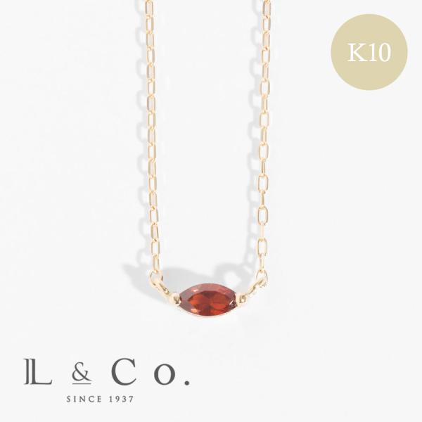 ネックレス レディース 誕生石 1月 バースデー ガーネット K10 10金 ペンダント プレゼント...