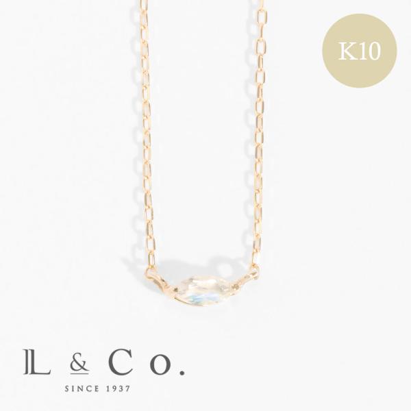 ネックレス レディース 誕生石 6月 バースデー ムーンストーン K10 10金 ペンダント プレゼ...