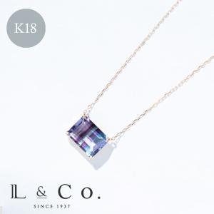 【現行品】新品 エルアンドコー アイオライト ネックレス K10 箱 保証書付 L&Co.(エルアンドコー)】ネックレス｜K10 アイオライト
