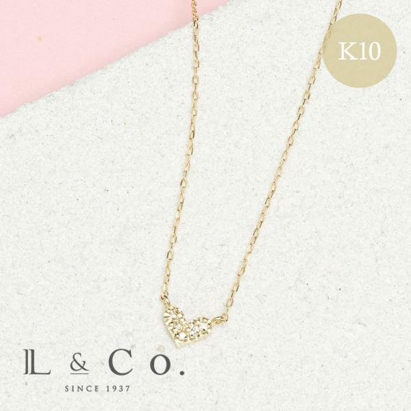 ネックレス レディース ダイヤモンド シャープハート K10 10金イエロー ペンダント 彼女 プレ...