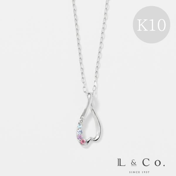 ネックレス K10 10金 WG 夜桜 ペンダント レディース  桜 さくら sakura サクラ ...