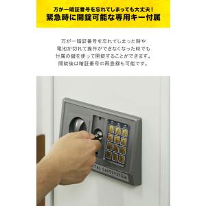 1年保証 金庫 家庭用 テンキー おしゃれ 防...の詳細画像3