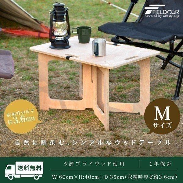 1年保証 アウトドアテーブル レジャーテーブル コンパクト Mサイズ 幅 60cm 組み立て ミニ ...