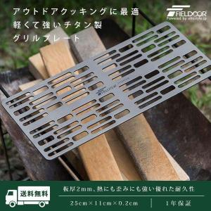 1年保証 グリルプレート チタン ロストル 11×25cm 焚き火用 焚火調理 バーベキュー 焼き網 アウトドア 軽量 コンパクト 直火 キャンプ 送料無料 メール便