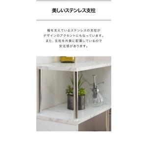 1年保証 サイドテーブル 大理石 3段 サイド...の詳細画像4