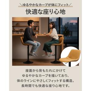 1年保証 カウンターチェア 2脚セット 背もた...の詳細画像4