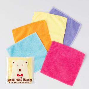 キレイがだいすきシロクマくんマイクロファイバーダスター ノベルティ 販促品 記念品 まとめ買い