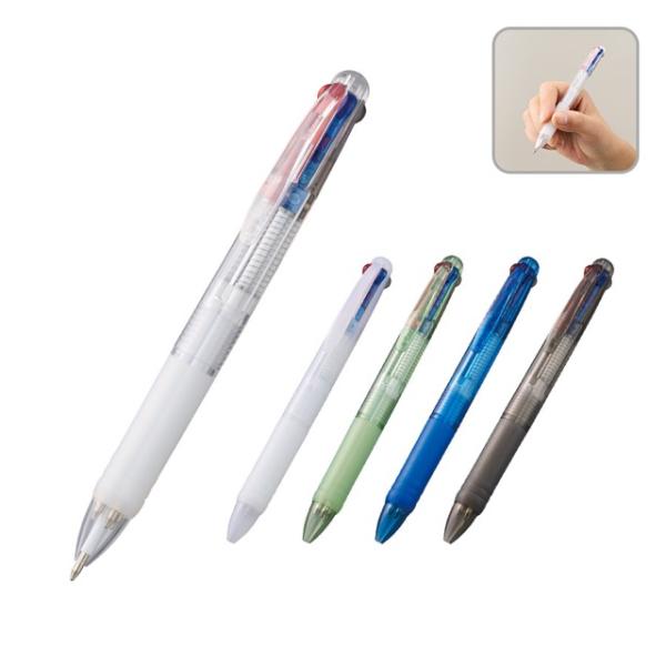 3色プラスワンボールペン（再生ABS）　ノベルティ 名入れ 販促品 記念品 まとめ買い