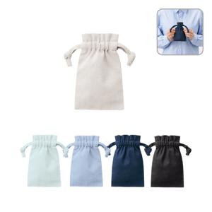 厚手コットンフリル巾着（SS）　ノベルティ 名入れ 販促品 記念品 まとめ買い