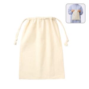 コットン巾着（L）ナチュラル ノベルティ 名入れ 販促品 記念品 まとめ買い