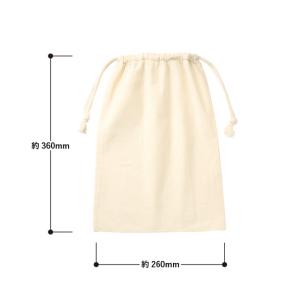 コットン巾着(L)ナチュラル ノベルティ 名入...の詳細画像2