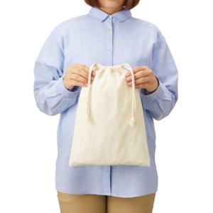 コットン巾着(L)ナチュラル ノベルティ 名入...の詳細画像5