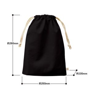 オーガニックコットンガゼット巾着(L) 名入れ...の詳細画像3