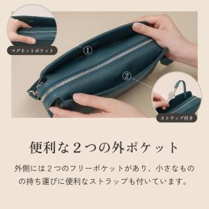 [LIB]ボックスショルダーバッグ 本革 撥水...の詳細画像5