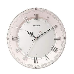 8MY538SR13 リズム 電波掛け時計 アラカルト538 ピンクパール色（白） アナログ 電池別売