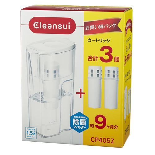 CP405Z-WT 三菱レイヨン クリンスイ ポット型浄水器 交換カートリッジ2個入り(合計3個)