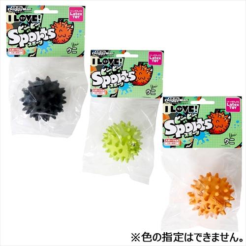 P-4976555858761 ドギーマン ラテックストイ I LOVEピーピースポーツ ウニ3色