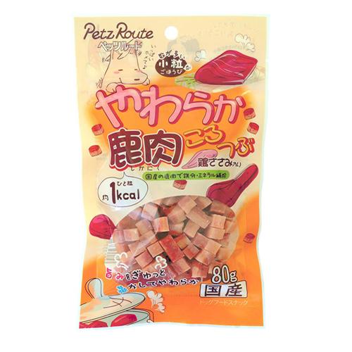P-4984937687809 ペッツルート 小粒なごほうび やわらか鹿肉ころつぶ 80g