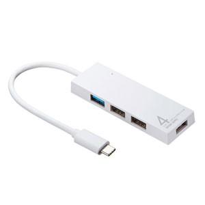 USB-3TCH7W サンワサプライ USBTypeCコンボハブ（4ポート）｜l-nana