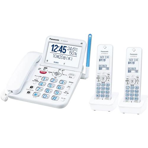 VE-GD69DW-W パナソニック コードレス電話機（子機2台付き） ホワイト