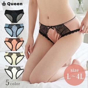ショーツ パンティ レース 配色 サテン シアー...の商品画像