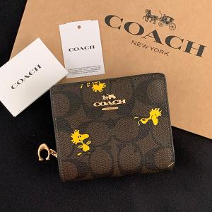 コーチ 二つ折り財布  シグネチャー スヌーピー ウッドストック ウォレット COACH/C4592-IMOSN｜la-blossoms