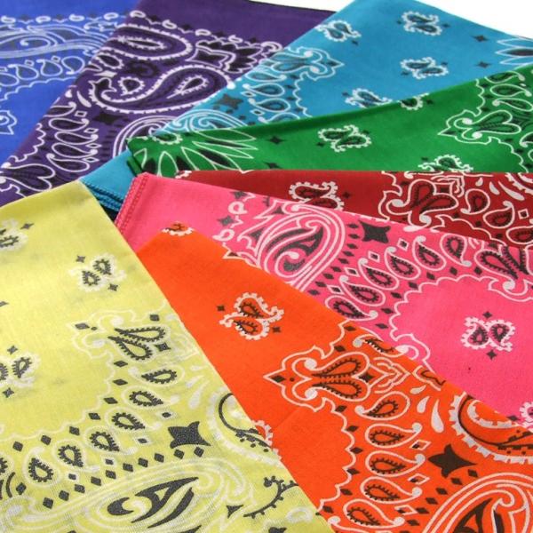 ペイズリー柄バンダナ、アメリカ製オリジナル(新品）301-320