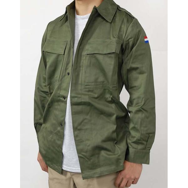 オランダ軍 OD ファティーグシャツ 新品 D12N=
