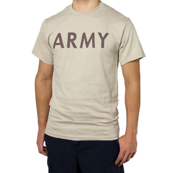 ＵＳ．ＡＲＭＹ．サンドＴシャツ(新品）アーミー横文字 T44NA