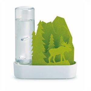 自然気化式加湿器 電気不要 うるおい Animal ちいさな森 エルク-グリーン