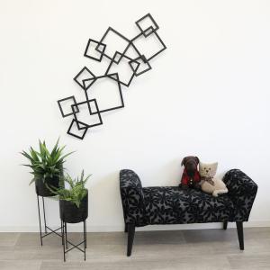 パネル ウォールアートパネル ブラック 壁飾り 飾り アイアン 四角