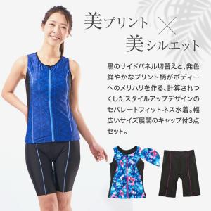 フィットネス 水着 プリント レディース フィ...の詳細画像1