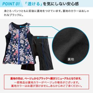 フィットネス水着 プリント 柄 セパレート 水...の詳細画像4