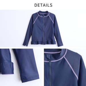 ラッシュガード キッズ スクール 水着 ジップ...の詳細画像3
