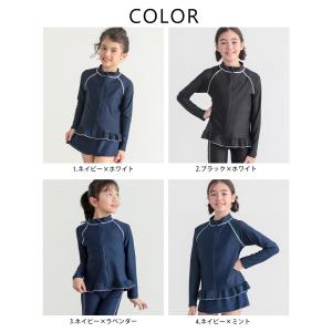 ラッシュガード キッズ スクール 水着 ジップ...の詳細画像4