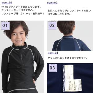 ラッシュガード キッズ スクール水着 ファスナ...の詳細画像2