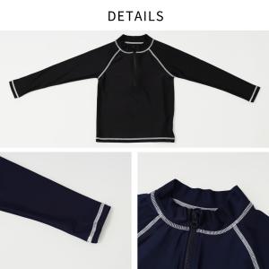 ラッシュガード キッズ スクール水着 ファスナ...の詳細画像3