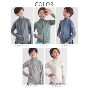 ラッシュガード キッズ 子供 無地 ジップアッ...の詳細画像5