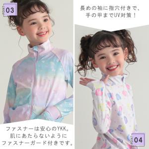 ラッシュガード キッズ ハイネック 子供 女の...の詳細画像3