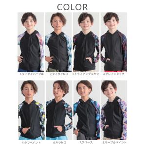 ラッシュガード キッズ 男の子 長袖 フード付...の詳細画像4