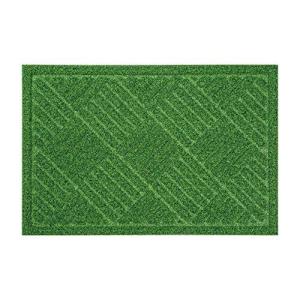 ベストコ 玄関マット 40×60cm グリーン 泥落とし 水洗いOK グラススタイルマット 芝生調 ND-612