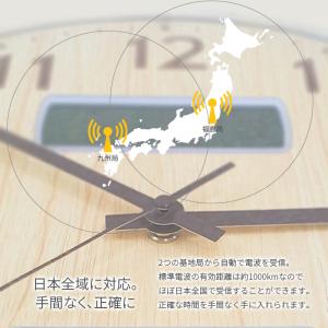 電波時計 掛け時計 35cm 温度 湿度 日付...の詳細画像2
