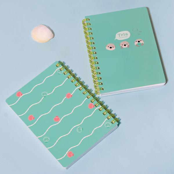トリオ水族館／A6ノート　リングノート 7mm横罫 ダイエット 勉強 管理表 スタディプランナー ど...