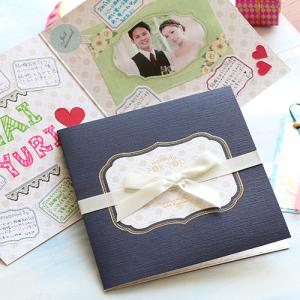 コメントシールの寄せ書き ジゼル全3色  スクラップカード 　卒業 送別会 プレゼント 色紙 寄せ書き 二つ折り 手作りアルバム 台紙｜LABCLIP Yahoo!店