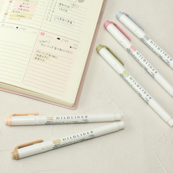 #ゼブラ 水性マーカー マイルドライナー ナチュラルマイルド 5色セット WKT7-5C-NTC　ラ...